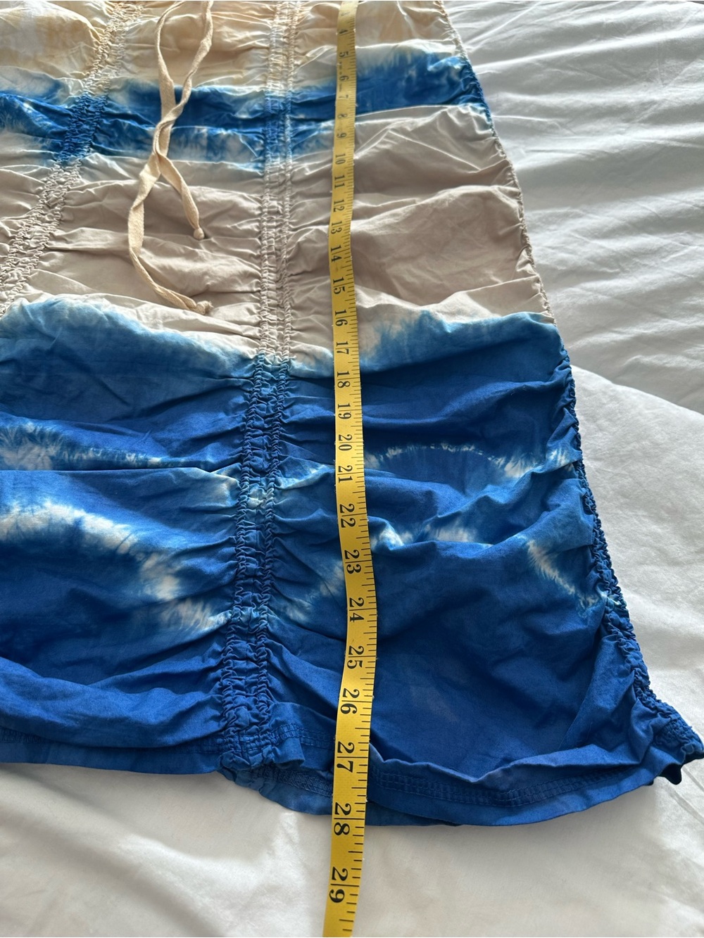 Wearables NWT Tie-Dye Blue and Cream Midi Skirt with Drawstring Waist size large - Picture 10 of 10